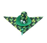 Healvian Multi-function Pet Dog Hat Adjustable Strap and Cooling Cotton Polyester Material, Decorative Green Witch Hat for Fancy Dress Ball and Cosplay
