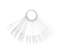 Healvian Nail Art Gel Display Practice Sticks 50pcs Fan Shaped False Nails for Display Palette