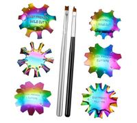 Healvian Nail Art Template Stainless Steel French Manicure Diy Nail Stencils for Art Supplies and Home Use