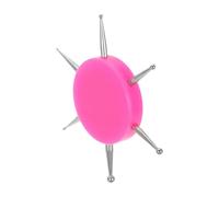 Healvian Nail Dotting Pen 6-in-1 Acrylic Manicure Tool Pink Handle for Home Use Nail Art Tracing and Painting Diy Pattern Stylus for Salon and Personal