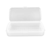 Healvian Nail Tool Sterilizer Box: Plastic Nail Art Tool Cleaning Box For Alcohol Soaking - Clear Case With Detachable Insert Drainage For Manicure Tweezers Brushes