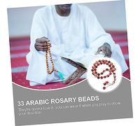 Healvian Natural Agate Beads Prayer Beads Muslim Supplies for Pilgrimage for Spiritual Practice for Daily Use