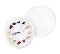 Healvian Natural Crystal Agate Stone Mineral Clock Polished Rock Desktop Stone Ornament Educational Geology Teaching Material Decorative Desk and Wall Clock