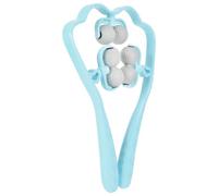 Healvian Neck Massage Roller Neck and Shoulder Shiatsu Deep Tissue Trigger Point Manual Self Muscle Massage Tool with Balls for Self Muscle Tension Relief Scalp Massager Blue
