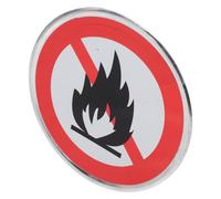 Healvian No Fires Permitted Safety Sign 30cm Fire Prevention Warning Label Metal for Camping and Outdoor Safety