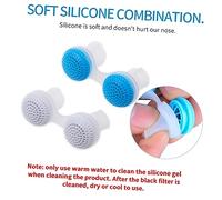 Healvian Nose Breath Apparatus and Nasal Device 2pcs Set Mini Nose Buds Stopper for Nasal Congestion Relief, White, Two Sizes Included for Sleep and Breathing Support