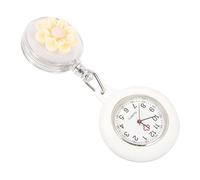 Healvian Nurse Fob Watch Retractable Clip Quartz Glass Charming Temperament with Wonderful Dial Design Style Protecting from Falling Stretching for Nurses Working