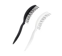 Healvian Nylon Plastic Hair Styling Combs Set Comb Wide Tooth and Plastic Brush