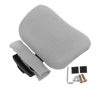 Healvian Office Chair Headrest Attachment Pillow with Adjustable Neck Support Cushion, Thickened Gray Memory Foam Headrest for Recliner and Computer Chair Neck Relief