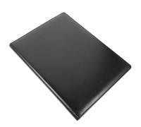 Healvian Office File Folder Interlayer Design with Metal Clips Black Business Portfolio Folder Pu and Paper Multiple Slots, Flexible Pen Holder, for Office and Conference, Interview