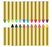 Healvian Oil Pastel Crayons Face Paint Sticks 24 Colors Non-toxic Body and Face Painting Kit for Cosplay Halloween Party Skin-safe Wax-based Makeup Set