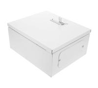 Healvian Outdoor Electrical Box Stainless Steel Metal Junction Box for Home Circuit with Thickened Cabinet and Long Lock Design Suitable for Electrical Components Protection