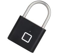 Healvian Outdoor Fingerprint Padlock Multi-use Smart Electronic Lock with Sturdy Aluminum Alloy Body and 110mah Battery, Waterproof and Rustproof for Fence and Iron Door Security at Working