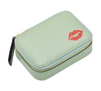 Healvian Outdoor Travel Makeup Pouch Mirror Portable Lipstick Bag for Women Compact Cosmetic Organizer for School Office and Travel