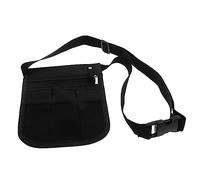Healvian Oxford Cloth Medical Staff Waist Bag with Multiple Pockets Portable Tool Storage Pouch for Nurses Lightweight Shoulder Crossbody Belt Bag for Healthcare Workers Black