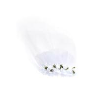 Healvian Pet Dog Bridal Veil Non-woven Material with Spring Clip Design Ready to Wear Wedding Accessory Easy for Cat Wearing for Birthday and Photo Sessions
