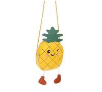 Healvian Pineapple Bag Crossbody Bag Stylish PU Storage Pouch Lightweight Compact Wallet for Boys and Girls Traveling