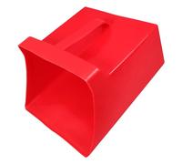 Healvian Plastic Handheld Dustpan Small Trash Scooper Red Plastic Dust Pan for Outdoor and Home Cleaning with Square Scoop Design