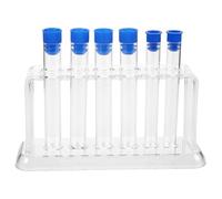 Healvian Plastic Test Tube Holder Laboratory Tube Rack 6 Slots 6.7X5.1X2 Inches for School Chemistry and Scientific Experiments Random Color
