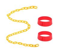 Healvian Plastic Traffic Chain Barrier Links with Ring Link Structure for Traffic Cones Connector Kits, Made of Sturdy Abs Material, Easy to Store and Carry for Parking, Barrier Pole,