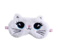 Healvian Plush Cat Sleep Eye Mask for Cartoon Soft Blindfold with Light Blocking Comfortable Nap and Night Sleep Cover Lightweight and Elastic Band