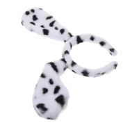 Healvian Plush Dalmatian Dog Ears Headband Soft Cartoon Animal Party Accessory for Adults Comfortable Halloween Cosplay Costume Hairband