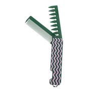 Healvian Pocket Comb Portable Wide Tooth Hair Styling Tool for Women Static Mini Travel Comb for Root Volume Boost Detangling and Fluffy Hair Compact Dark Green Hairdressing Accessory