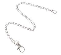 Healvian Pocket Watch Chain and Decorative Wallet Chain Skin-Friendly with Circular Spring Buckle Silver Metal for Clothes and Purses, for DIY Accessories