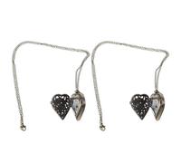 Healvian Pocket Watch Precise Timekeeping Versatile Jewelry Accessory and 2pcs Vintage Heart Shape Necklace with Roman Number Dial, Alloy Quartz Retro Style Pendant for Festivals