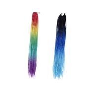 Healvian Ponytail Extension Gradient Color Braid High Temperature Fiber Fashion Stylish Natural Looking Comfortable for Daily Wear Change Hair Style Easily for Cosplay Halloween Ladies