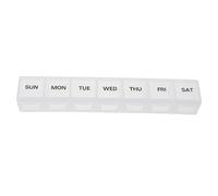 Healvian Portable Compartment Medicine Organizer Travel-Friendly Pill Storage Case for Daily Medication Management Lightweight and Transparent Design for Easy Access and Health Planning