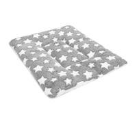 Healvian Portable Double-sided Flannel Pet Sleeping Mat with Star Pattern, Warm and Fluffy Nap Bed Pad for Small Dogs and Cats, for Home and Tents, Soft and Thick Cushion