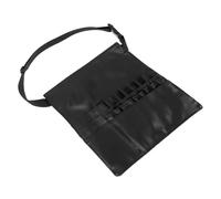 Healvian Portable Makeup Brush Pouch Waist Bag for Artists Black Cosmetic Organizer with Multiple Interior Pockets for Travel Touch-up and Convenient Carrying