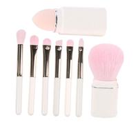 Healvian Portable Makeup Brush Set for Travel Compact Eye Makeup Eyeshadow Brush Kit Long Handle Powder Applicator for Girl Daily Use and Application