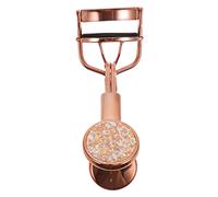 Healvian Portable Stainless Steel Eyelash Curler Pads Rose Gold Handheld Curling Tool for Beautiful Makeup Application