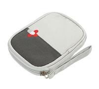 Healvian Portable Travel Medicine Pouch Small Sundries Bag with Zipper Closure Compact Handheld Emergency Storage Holder for Outdoor Use Capacity for Daily Medication and Nursing Supplies
