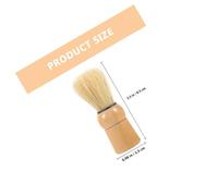 Healvian Portable Wooden Handle Beard Brush with Soft Bristle for Shaving Broken Hair Removal Pore Cleaning Multi-use Grooming Tool for Home Travel Salon Beard Care