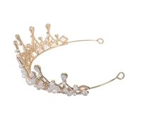Healvian Princess Rhinestone Crown Headband for Brides Elegant Handmade Bridal Accessory for Weddings Modern Korean Design Must-have Hair Piece for Ceremonial Looks