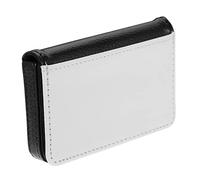 Healvian PU Leather Business Card Holder Compact Card Pouch for Men Women Durable for Office Travel Use Lightweight Protective Black