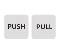 Healvian Push Pull Door Sticker for Five Years Self Adhesive Acrylic 1 Pair Waterproof Sign Does Not Fade for Shop Window Indoor Use