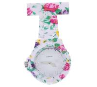 Healvian PVC Transferred Light Purple Nurse Pocket Watch Stylish Quartz Fob Timepiece for Students Elderly Simple Medical Use