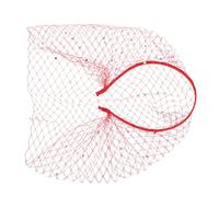Healvian Red Vintage Veil Fascinator Hat for Women with Mesh Face Veil Wedding Guest Headpiece Headband for Race Day and Cocktail Party