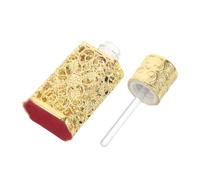 Healvian Refillable Perfume Oil Bottle with Intricate Dubai Pattern Hollow Design Portable Fragrance Container for Travel and Party Use Elegant European Style Sample Bottle