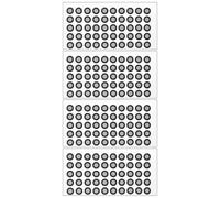 Healvian Reflective Marker Point Stickers for Accurate 3d Scanning Black 4 Sheets Adhesive Pet Material with Tear Resistance and Simple Paste Remove Features for Scanning Devices