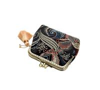 Healvian Retro Tassel Coin Wallet Coin Purse Double Zip Pouch Fashion Bag Storage for Women