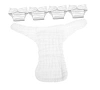 Healvian Reusable Cotton Cloth Diaper Inserts, 5pcs White Size S, Quick Drying, Breathable Baby Nappy Pads for Home Use and Sleep, Washable Liners