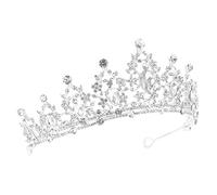 Healvian Rhinestone Bride Tiara Elegant Wedding Crown Headdress for Special Occasions Durable Ab Crystal Decoration for Brides Birthdays Parties and Photography