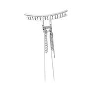 Healvian Rhinestone Chain Hairpin Alloy Hair Clamp Decor Hair Claw Holders Tassel