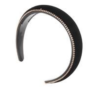 Healvian Rhinestone Hair Hoop Wide Padded Velvet Headband for Women Sparkling Crystal Bling Hair Accessories Non Slip Glitter Hairband for Face Washing Shower Cosmetic Use