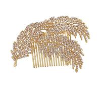 Healvian Rhinestone Hair Insert Comb Delicate Flower Design Elegant Wedding Accessory for Brides for Special Occasions Luxurious Pearl and Rhinestone Headdress